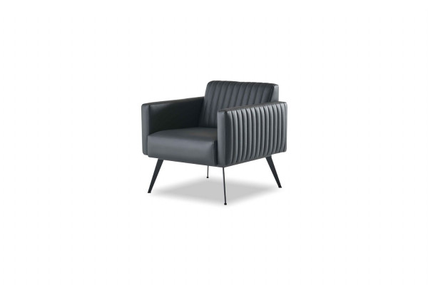 Werkkamerset 4dlg 2x 2-zits 2x fauteuil Zwart Effen Modern