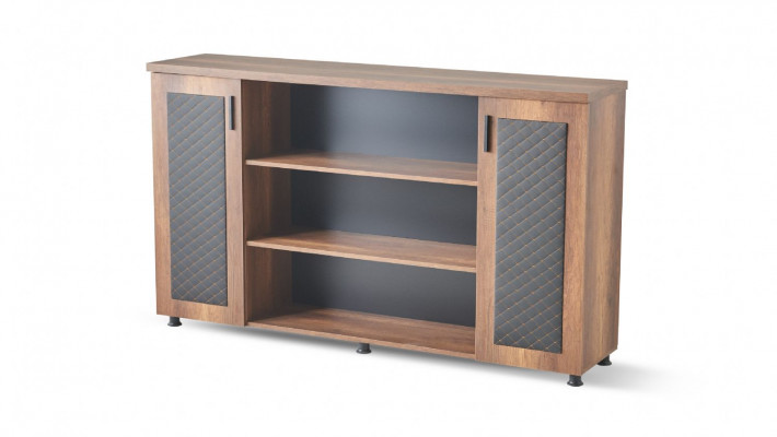 Archiefkast Dressoir Bruin Zwart Tweekleurig Modern Kantoor