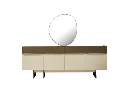 Bruin-beige keukenbuffet designer eetkamer meubel luxueuze commode