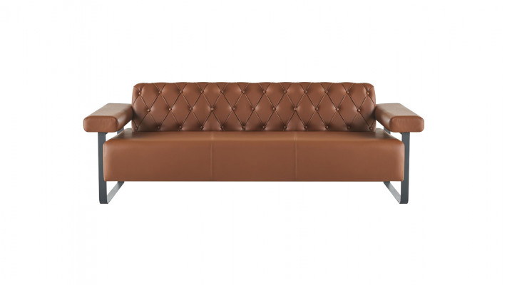 Sofa's Moderne Roestvrij Staal 3-zits Banken Fauteuils Chesterfield Leren Sofa's