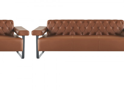 Sofa's Moderne Roestvrij Staal 3-zits Banken Fauteuils Chesterfield Leren Sofa's