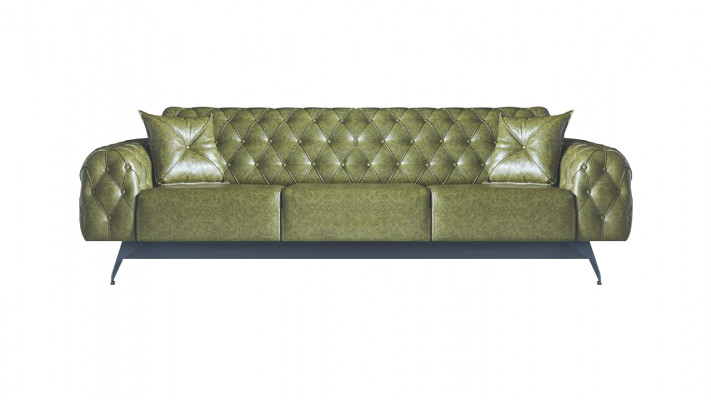 Sofagarnituren Chesterfield Sofa-Set 3-Zitsbanken Sofa's Groen Klassiek Kussens