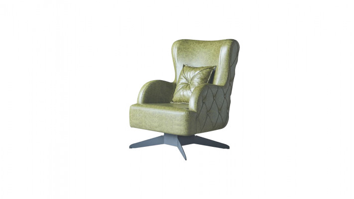 Sofa-set bank 3-zits leren fauteuil groen klassiek Chesterfield gestoffeerd 4-delig.