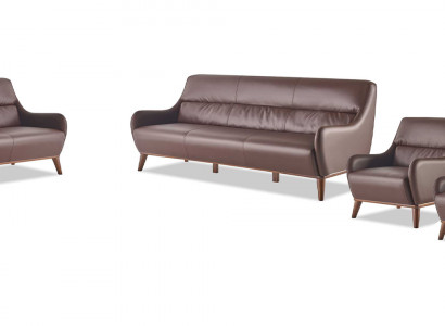 Sofagarnituren Klassiek 3-zits 2-zits Fauteuil Leren Bank Sofa-Set