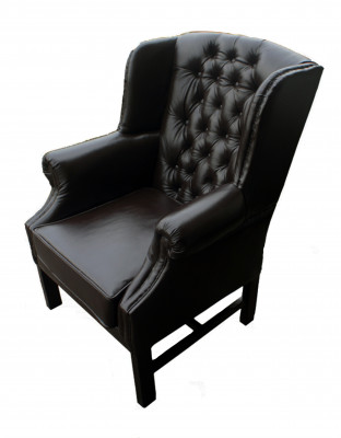 Chesterfield fauteuil oorfauteuil televisiestoel bank relax leren sofa zitplaats C.15