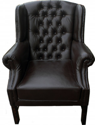 Chesterfield fauteuil oorfauteuil televisiestoel bank relax leren sofa zitplaats C.15