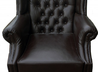 Chesterfield fauteuil oorfauteuil televisiestoel bank relax leren sofa zitplaats C.15