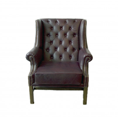 Chesterfield oorfauteuil fauteuil bank relax bekleding designer banken nieuw KINGS3