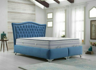 Chesterfield bed gestoffeerd bed tweepersoonsbed bedden groot XXL ontwerper luxe bed nieuw