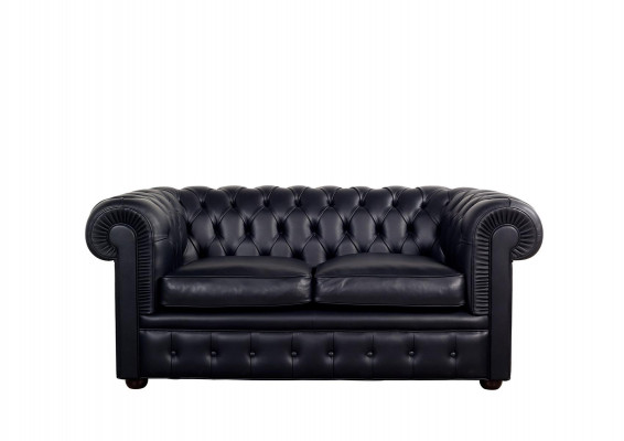 Chesterfield Sofa Bank Beklede Banken Klassieke 2-zits Zitbank Leer Schaffhaus