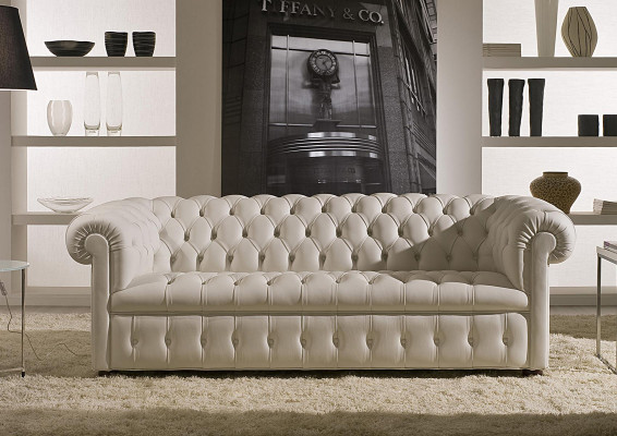 Chesterfield Sofa Bank Beklede Banken Klassieke 2-zits Zitbank Leer Schaffhaus