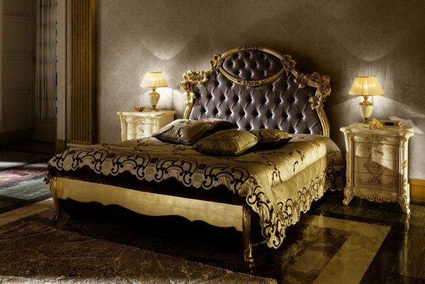 Chesterfield Klassiek Bed Luxe Meubels Barok Hotel Lederen Slaapkamer Bedden.